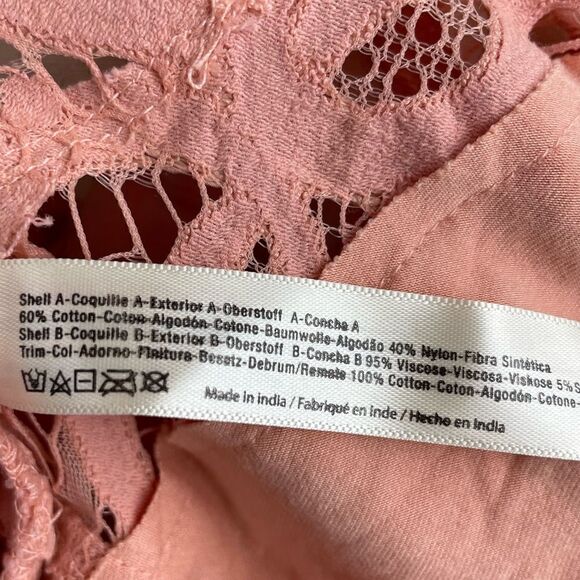NWOT Free People Pink Lace Crop Top Size S - Picture 6 of 6